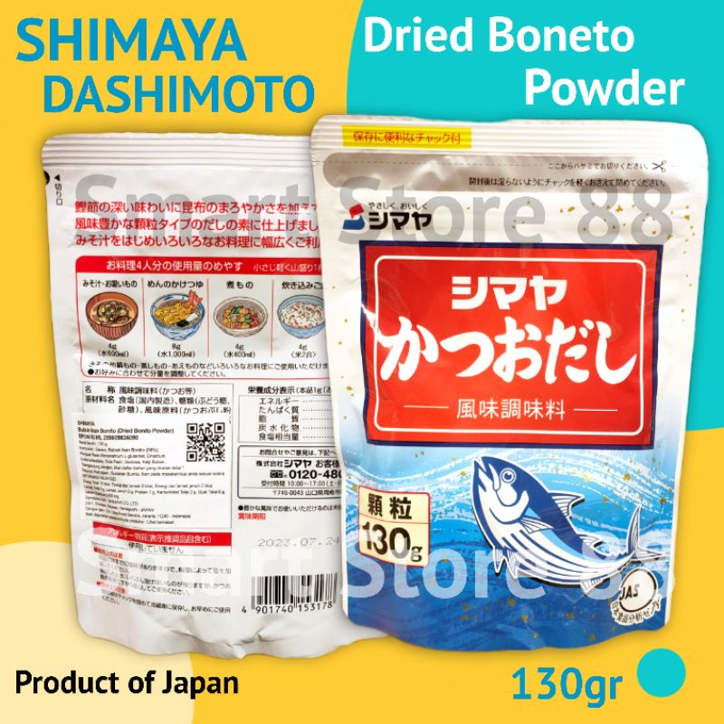 

SHIMAYA DASHIMOTO 130GR DASHI NO MOTO BUBUK IKAN BONITO KALDU JEPANG