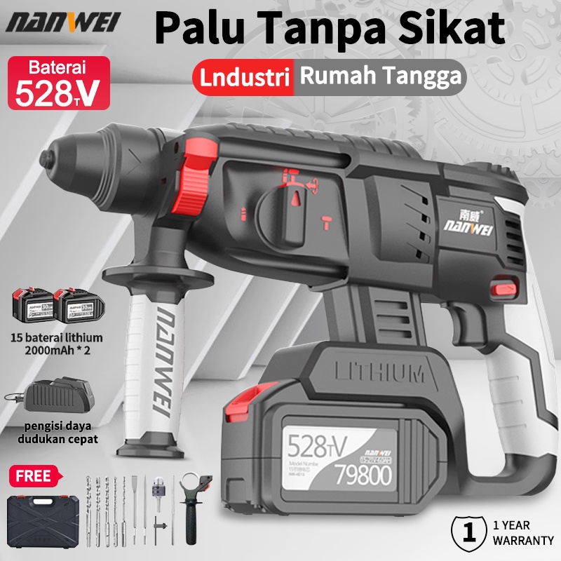 Jual Nanwei Rotary Hammer Mesin Bor Beton Jack Hammer Drill Impact Bor Palu Impact