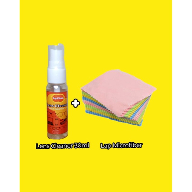 Cairan Pembersih Lensa Kacamata 30ml dan Lap Microfiber