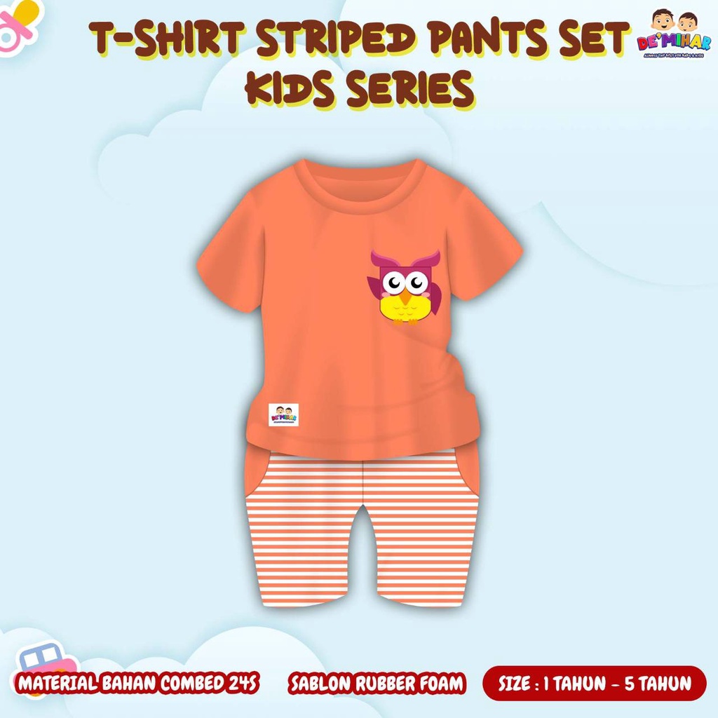 T-SHIRT STRIPED PANTS SET KIDS SERIES by DE’MIHAR