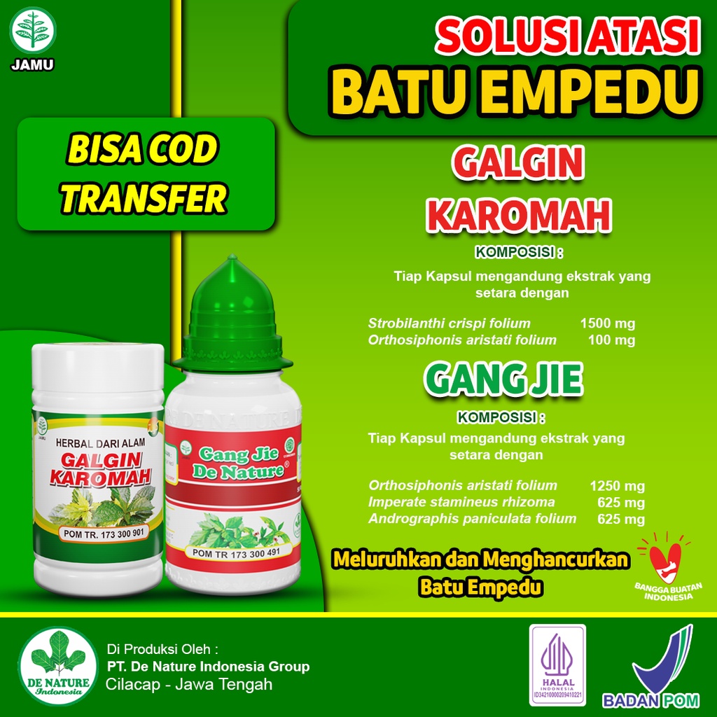 Galgin Karomah Gang Jie Herbal Ampuh Batu Empedu