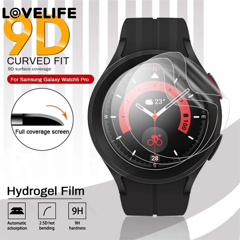 1pc Film Hydrogel Pelindung Layar Anti Gores 40mm 44mm Untuk SmartWatch Samsung Galaxy Watch 5