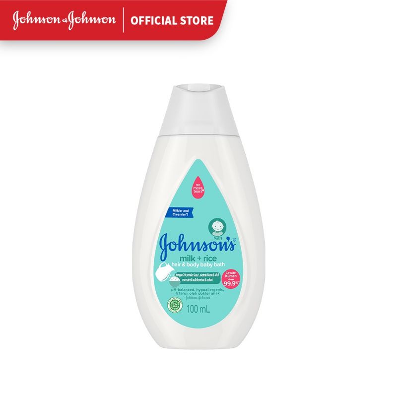 JOHNSON’S® Milk + Rice Hair &amp; Body Baby Bath - Sabun Bayi 2in1 100ml - Sabun Mandi Bayi