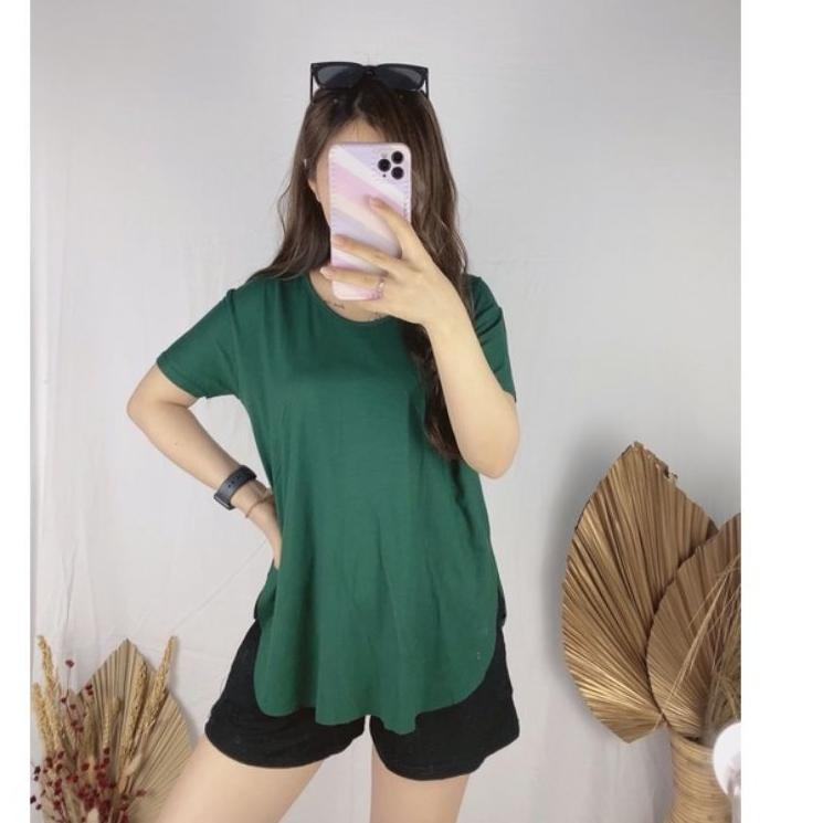 PJO.22Oc22ᴺ ▫ ATASAN KAOS POLOS BELAH SAMPING V NECK BAHAN SPANDEX RAYON / ATASAN BLOUSE KAOS WANITA