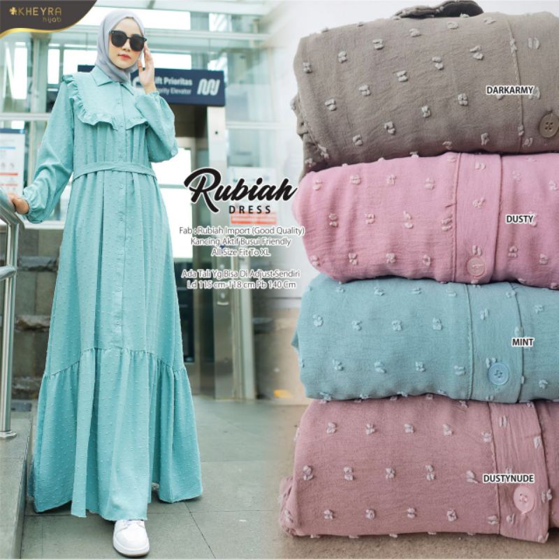 100% ORI Rubiah dress by Kheyra / Ld 118 Pb 140