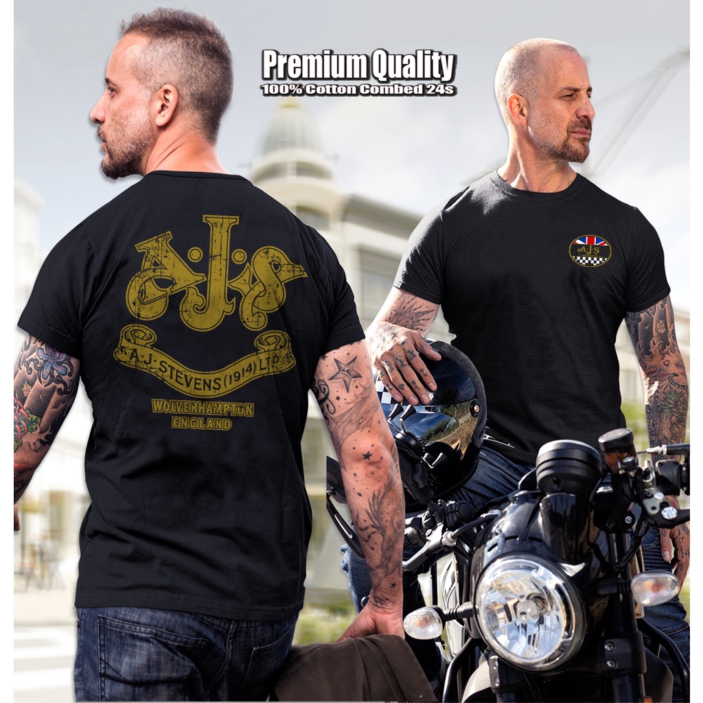 kaos motor bikers  custom ajs / kaos motor ajs / kaos ajs / kaos moge / t-shirt ajs / t shirt bikers