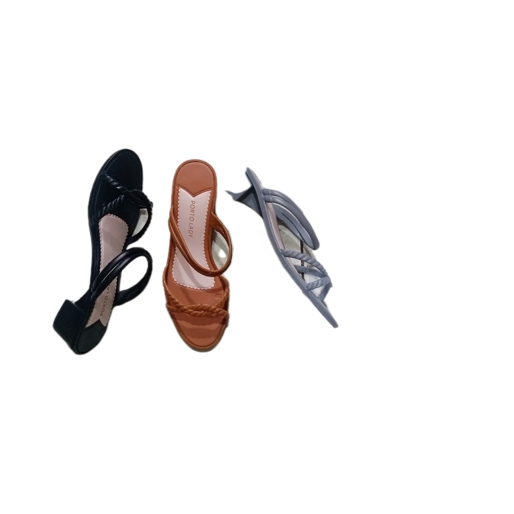 Slop sandal tali hak tahu dari porto bahan karet