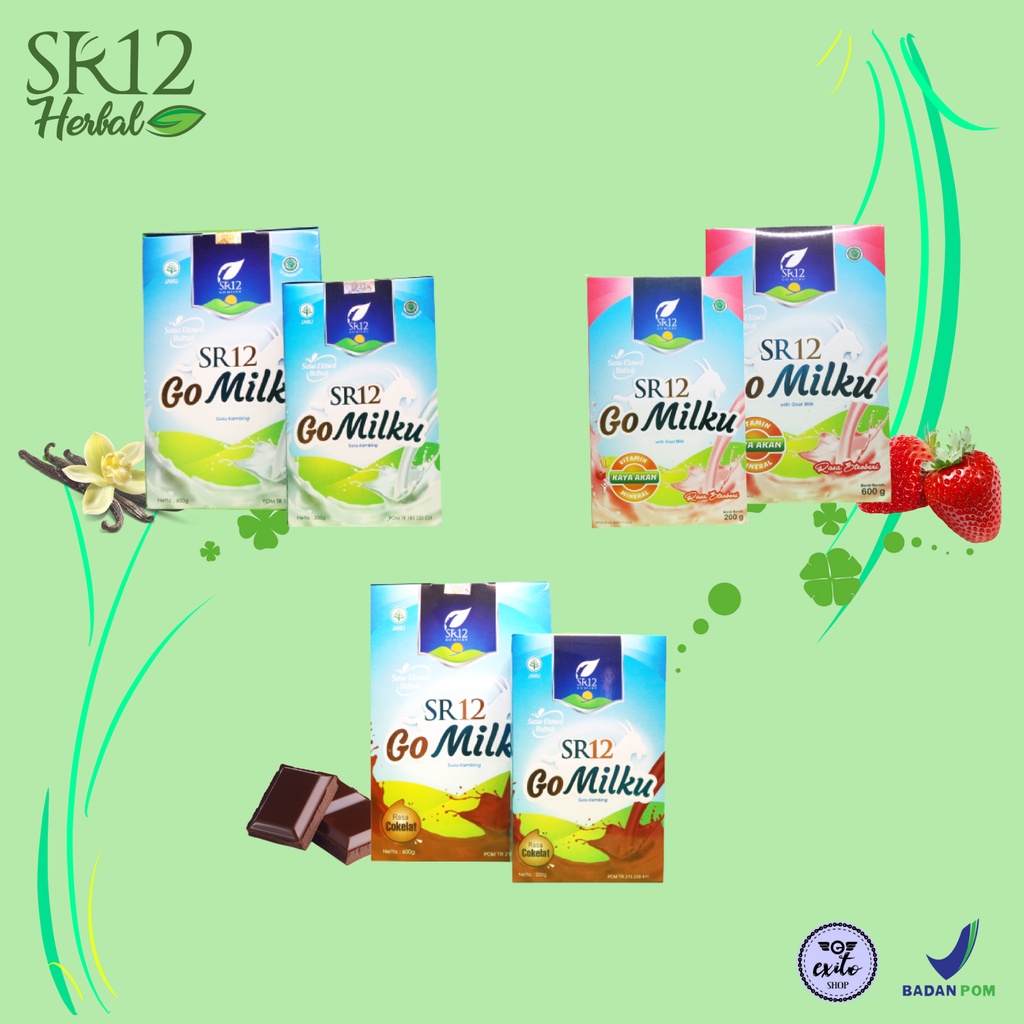 

Go Milku Susu Kambing Etawa SR12 (Original / Cokelat / Stroberi) (200 g / 600 g)