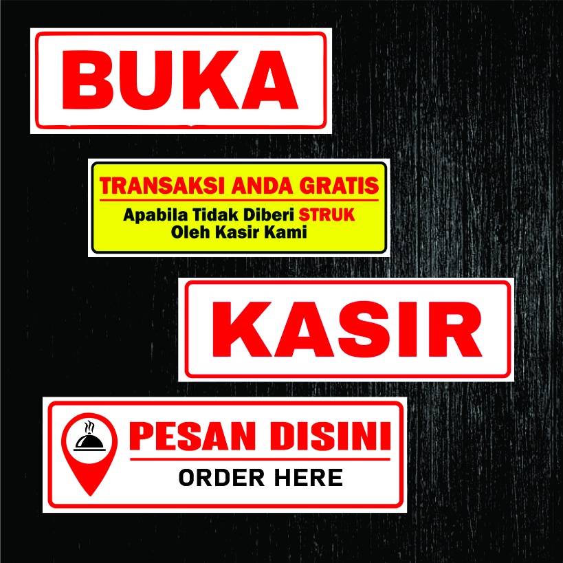 Jual Stiker Kasir Waterproof Free Wifi Awas Kaca Shopee Indonesia