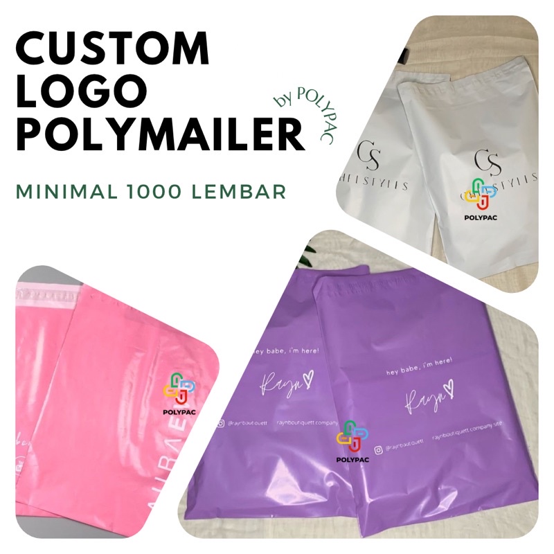 

Custom Sablon Polymailer - Custom Logo Polymailer Lem min 1000 lembar