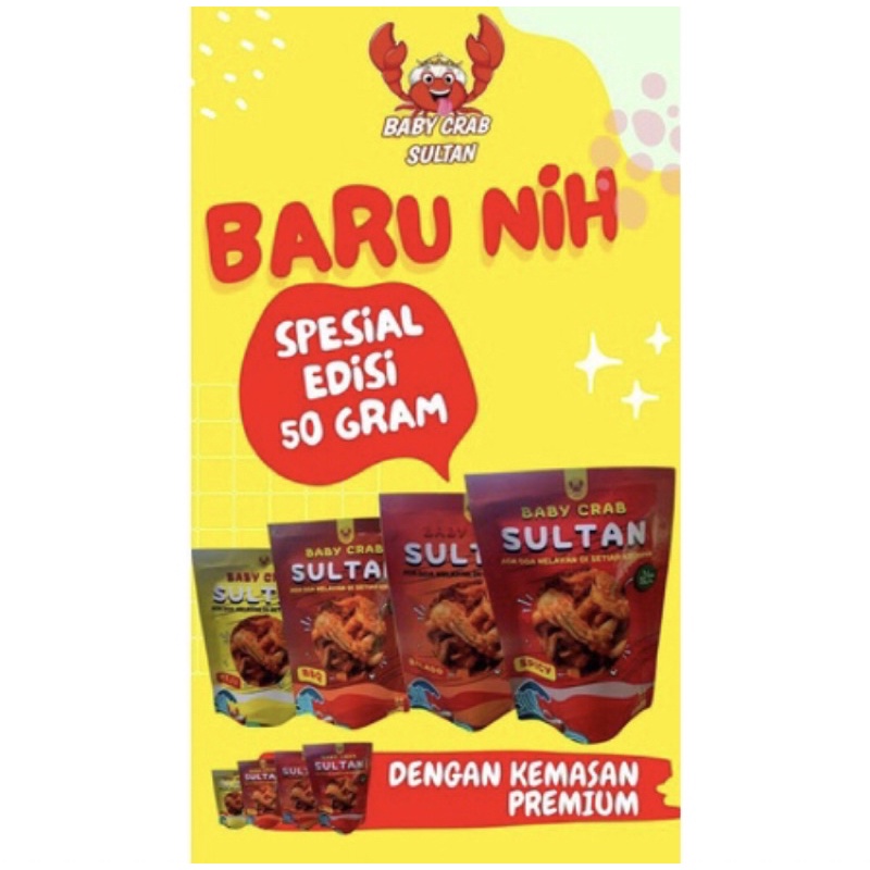 

Babycrab Sultan / Terbaru / Terkriuk / 4 Varian rasa