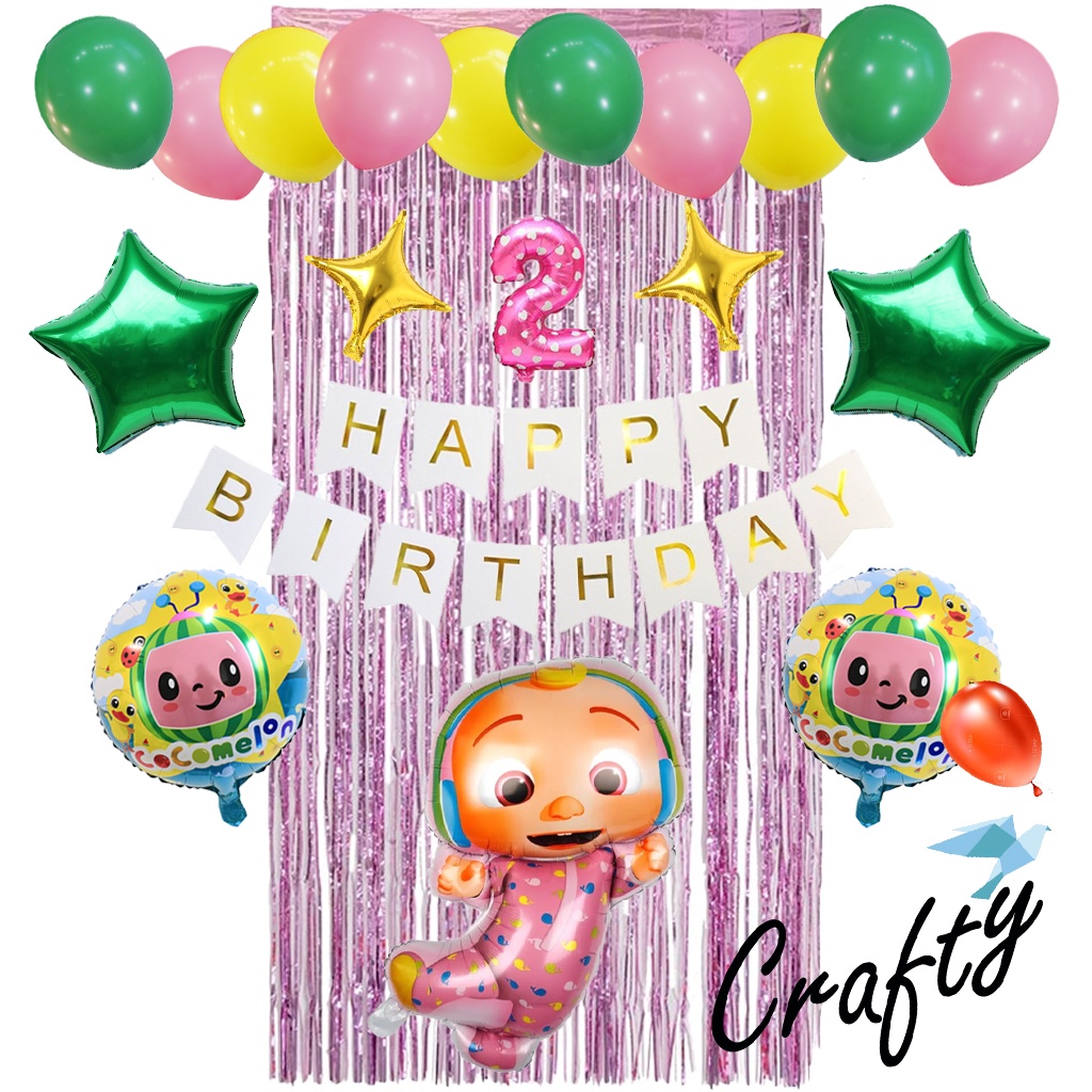 [PAKET] Dekorasi Balon Ulang Tahun BANNER COCO DANCING CURTAIN Hiasan Backdrop Birthday