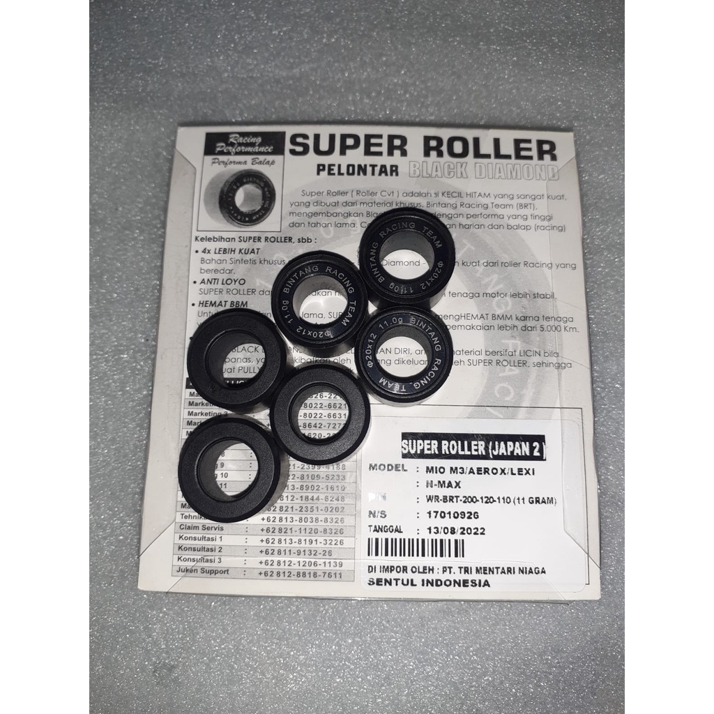 Roller Roler Ecer BRT Nmax Aerox Lexi Mio M3 Fino 125 Loler Racing Nmax old  Nmax New 9gram Roller Nmax blac diamond Roler Soul Gt 125Lexi  125 MIO M3 MIO S MIO Z Xeon 125 Xeon karbu Xeon 125 Fi Free go Fazzio 2DP 2PH 44D Roller mix oplos GHIO MOTOR SHOP