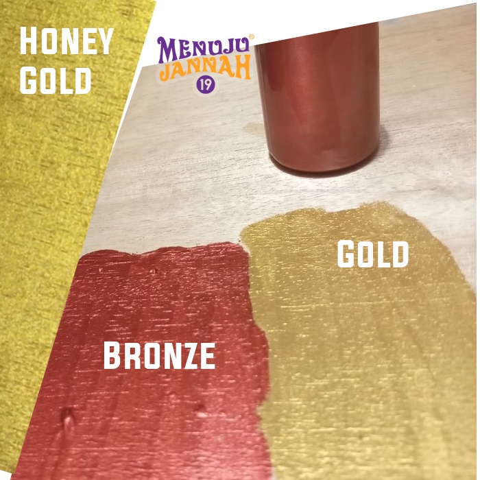 

HJK Cat Akrilik PREMIUM Gold, Silver, Bronze 80 ml - Lukis Acrylic untuk Gypsum, Tanah Liat, Mural,