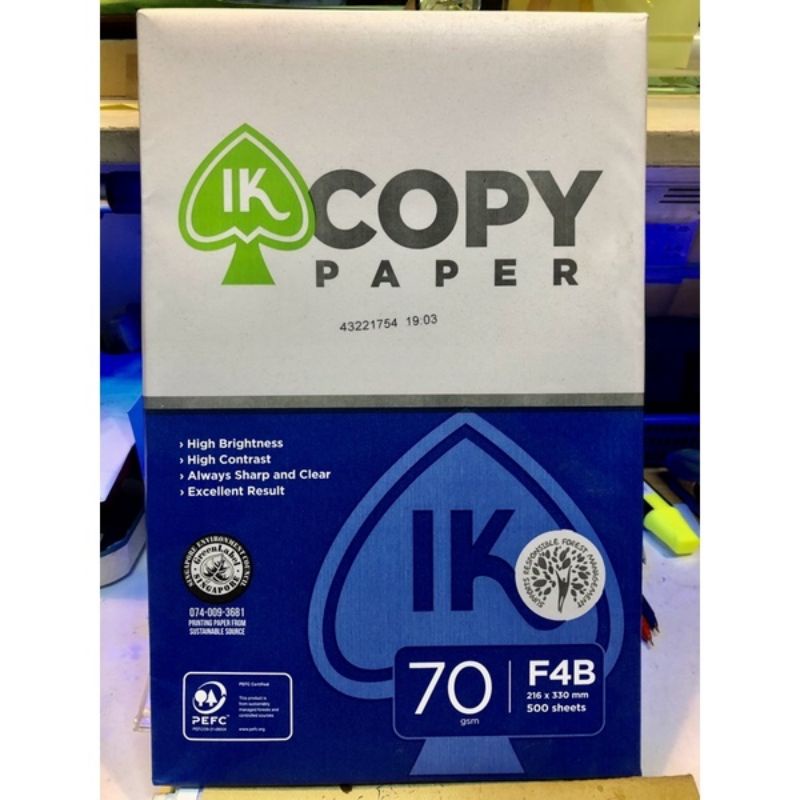 

Kertas HVS F4 70 Gram IK Copy Paper