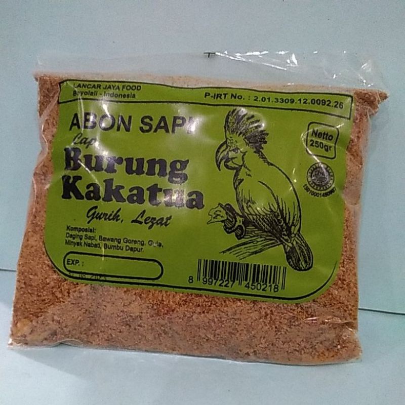 ABON SAPI CAP BURUNG KAKATUA 250gr