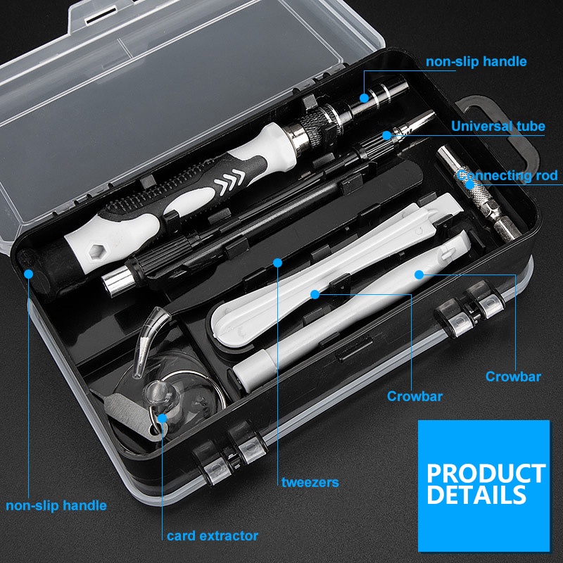 Kunci Obeng set HP Obeng HP Smartphone Obeng Laptop Obeng Set 115 in 1 Obeng Set Multifungsi Alat Bongkar HP Reparasi Mini Precision tools service
