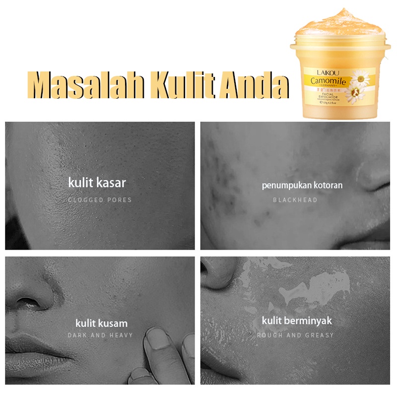 Scrub Wajah Lulur tubuh Face Peel Scrub Facial Muka Scrub Scrub Peel Wajah 120g Eksfoliasi Wajah Gel Blackhead Cleaner Body Exfoliating Gentle exfoliation Mencerahkan Dan Mengangkat Sel Kulit Mati