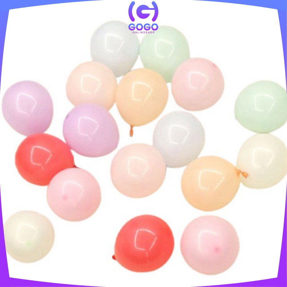 GOGO-C391 C393 Balon Latex Polos Tebal Metalik / Ballon Macaron Karet Latek Ulang Tahun / Balon Karet Warna Warni Ultah Helium