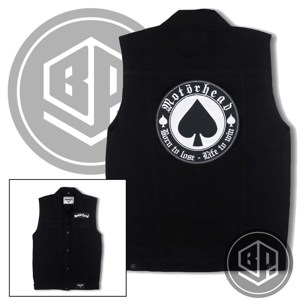 JAKET ROMPI DENIM JEANS EMBLEM BORDIR MOTOR HEAD