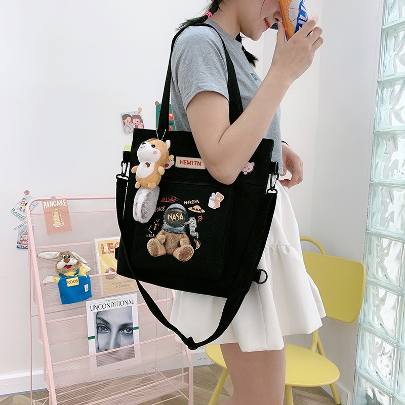 Tas Kanvas Selempang Sling Canvas Bag Space Nasa Tas Selempang 1221-14