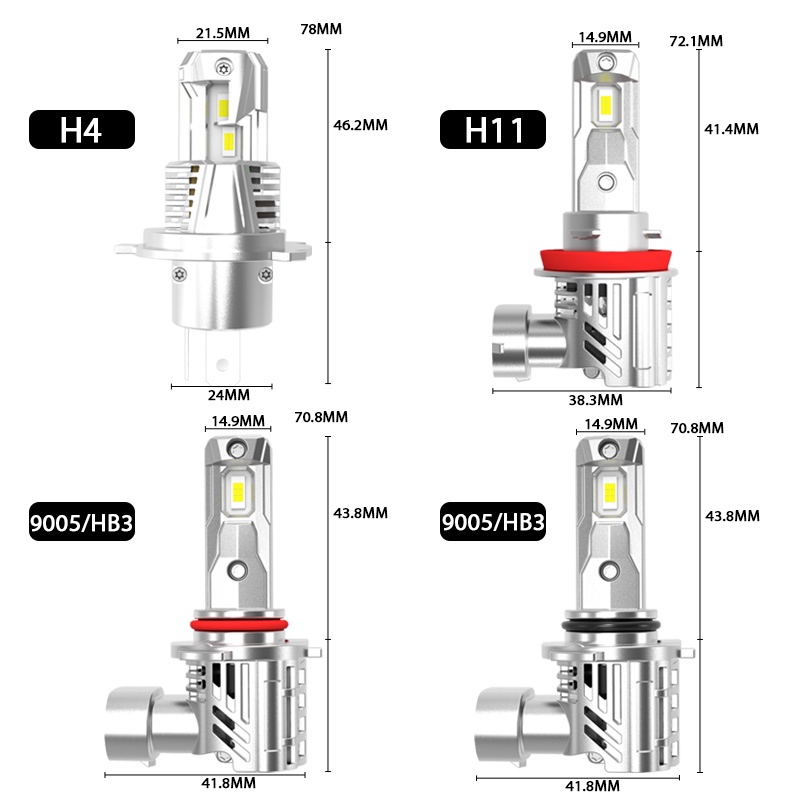 2pcs Lampu Kabut Led E5 H4 H11 6500K H8 H11 9005 Hb3 Hb4 Untuk Mobil