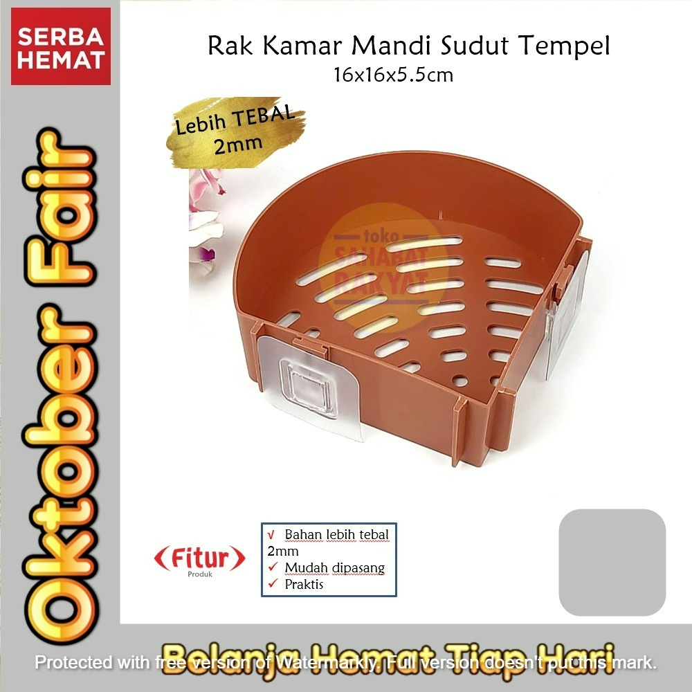 RML479G Rak Kamar Mandi Sudut Segitiga Tempel