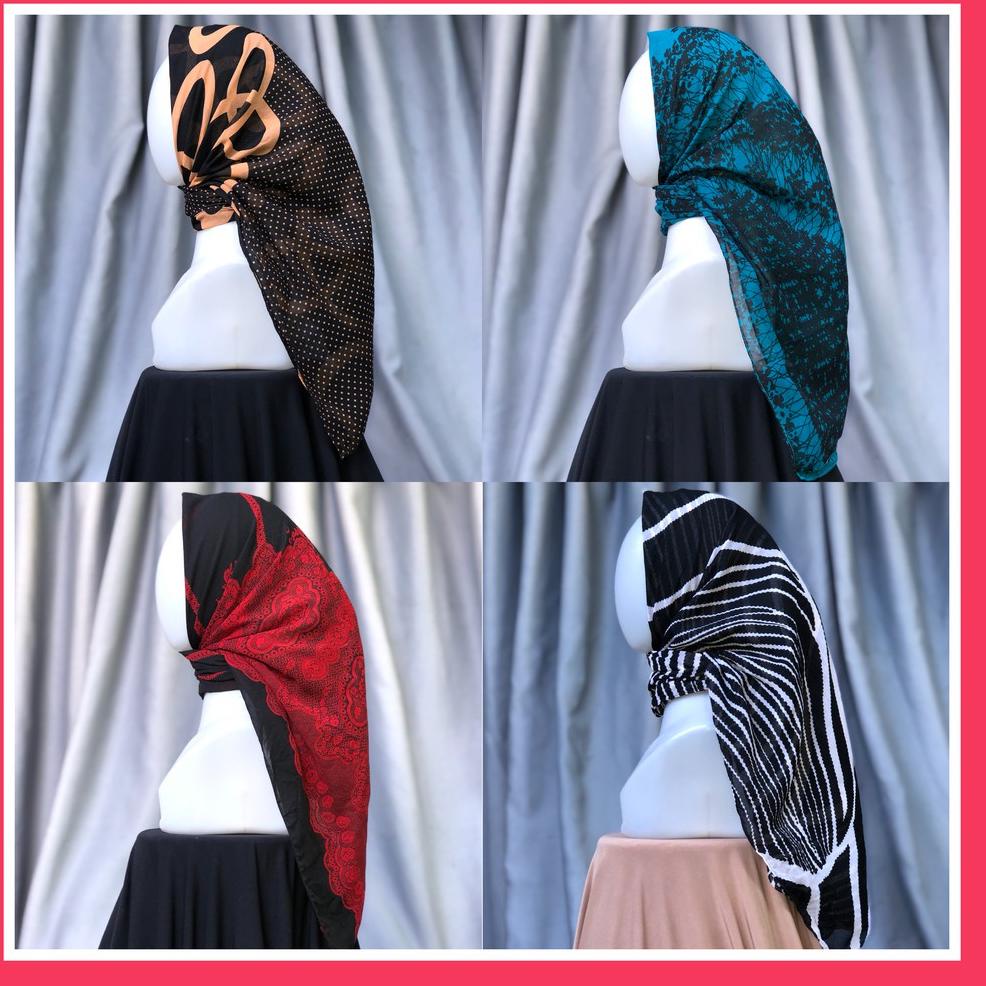 SEGIEMPAT voal cotton motif pattern paris premium plain umama premium laser cut syari murah payet ‑ 
