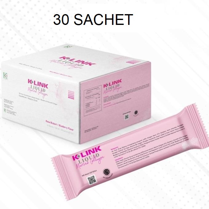 K-Link Liquid Marine Collagen 30 Sachet @ 15ml | COLLAGEN KLINK | ISI 30 SACHET
