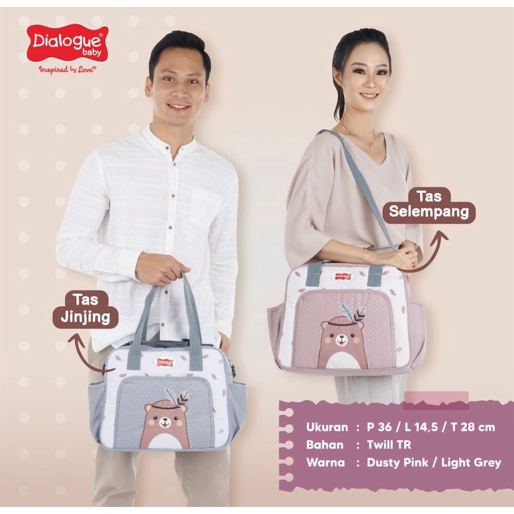 Dialogue Baby Tas Medium Bearie Series - DGT7314 / Diaper Bag/ Tas Perlengkapan Bayi