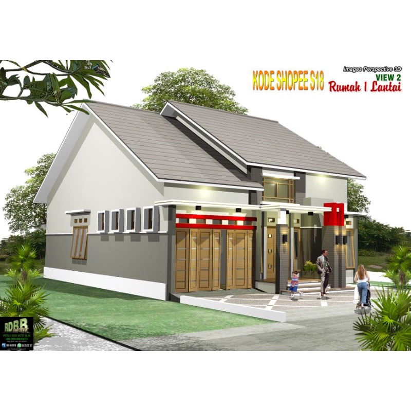 desain rumah 10x14 meter 4 kamar tidur