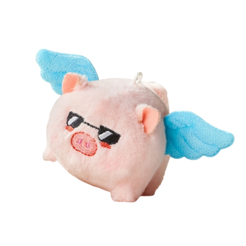 Babi Plush Kecil Dengan Suara- Hiasan Sempurna Untuk Pohon Natal Atau Keranjang Paskah!