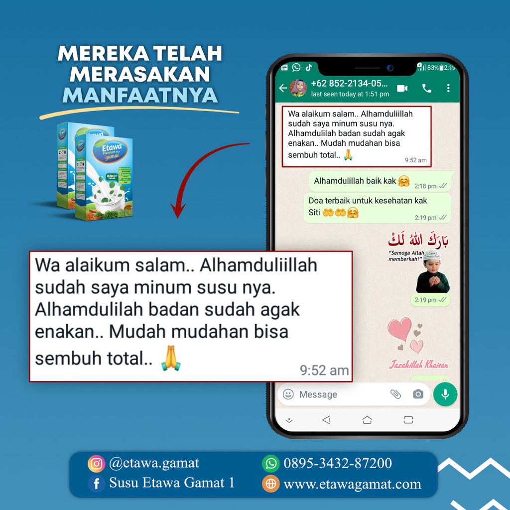 (2 BOX) Gamamilk Susu Etawa Solusi Atasi Nyeri Lutut, Nyeri Sendi, Asam Urat, Rematik dengan Herbal Pilihan