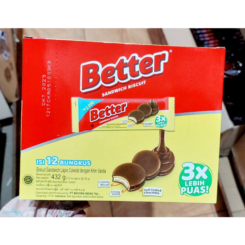 Better Vanilla Sandwich Biskuit 360 gr ( 36 gr x 12 bungkus )
