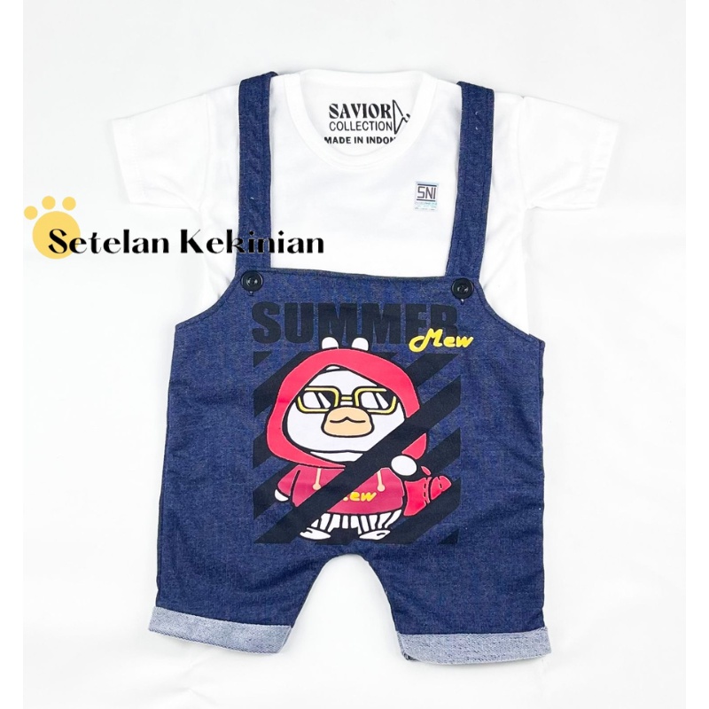 Jumpsuit Anak Laki Laki 0-12bulan Summer Bear Lucu Animal Setelan Bayi Cowok Murah Set Baby Newborn