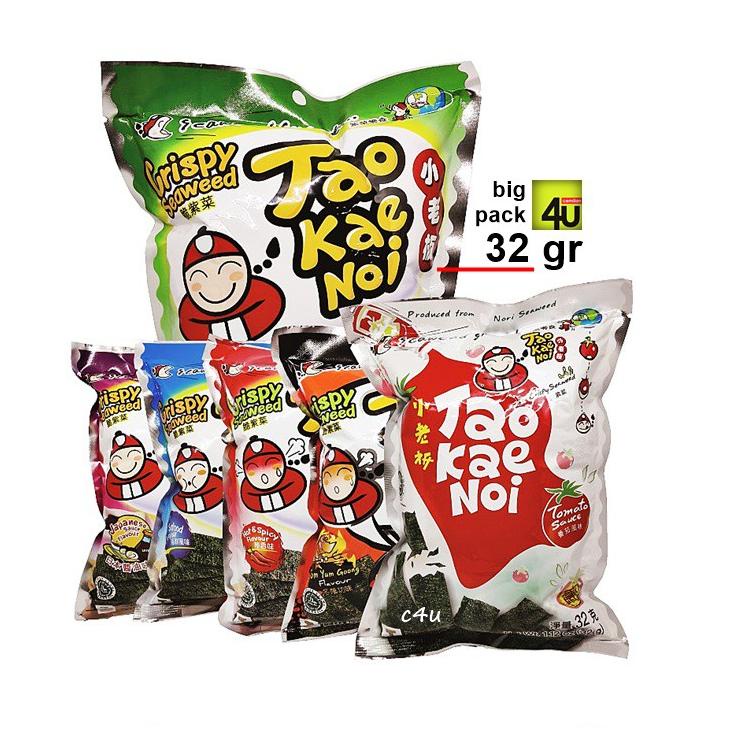 

Laris Tao Kae Noi Crispy Seaweed BESAR - 32 gr Rumput Laut BYG