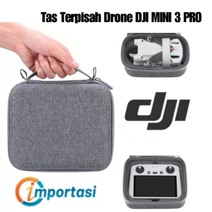 Tas Drone Storage Bag Terpisah DJI MINI 3 PRO Aircraft &amp; Remote DJI RC Hard Case