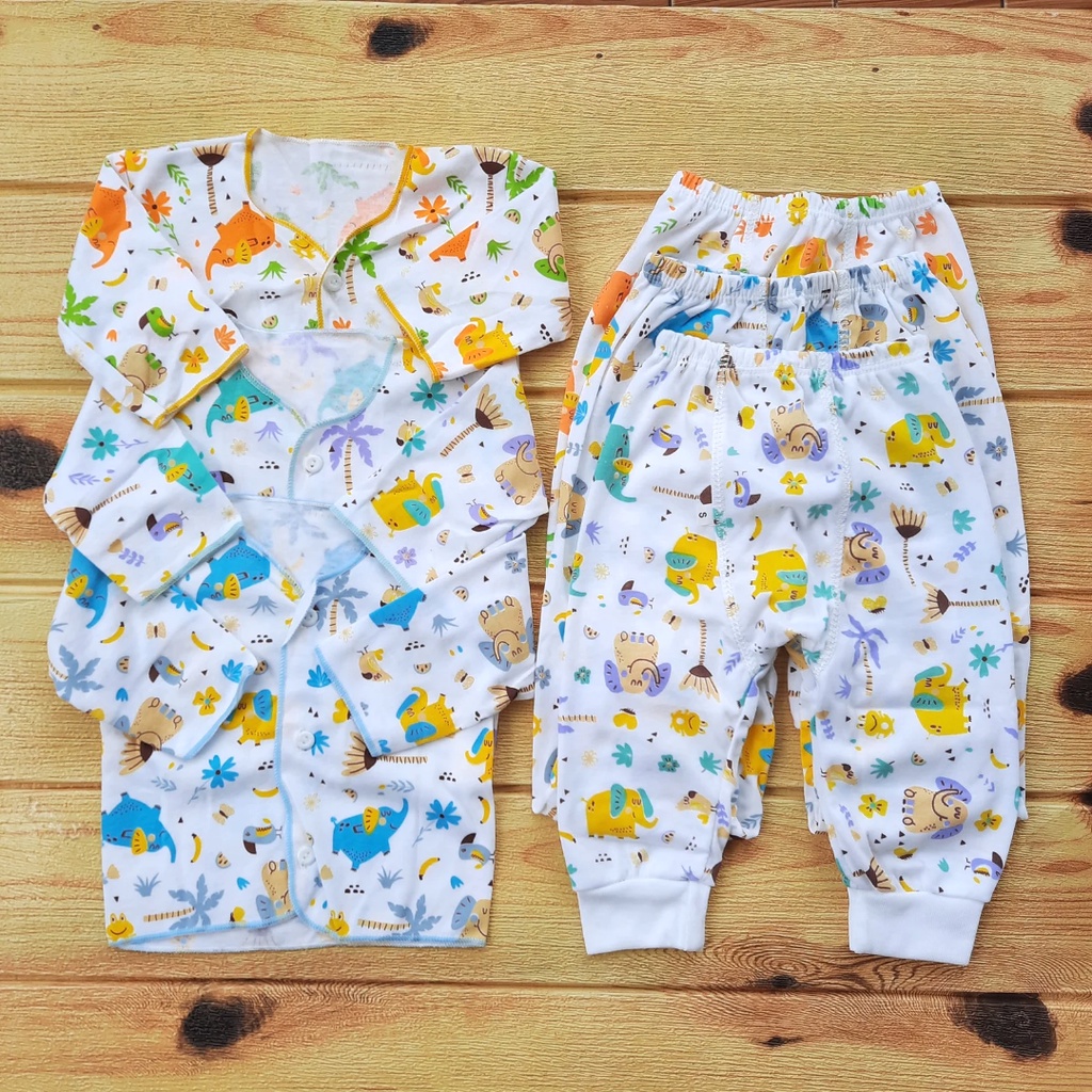 Setelan Baju Bayi Neweborn 1 STEL MOTIF PANJANG PREMIUM MURAH