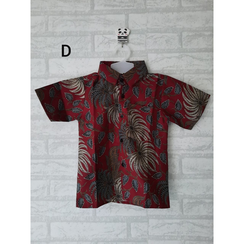 kemeja atau hem batik anak modern size 6