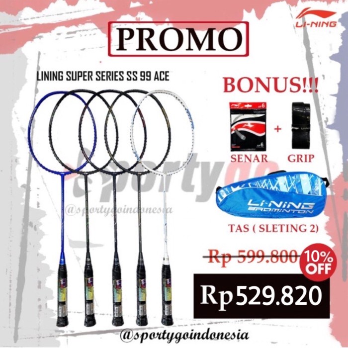 Raket Raket Lining Super Series Ss 99 Ace 4.5