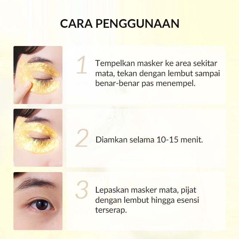 BISA COD 1 sachet UNNY × BIOAQUA 24K Gold Caviar Crystal Eye Mask Masker Mata Memudarkan Kerutan Mata Bahan Diimpor Dari KoreaRUMAH CANTIK 354