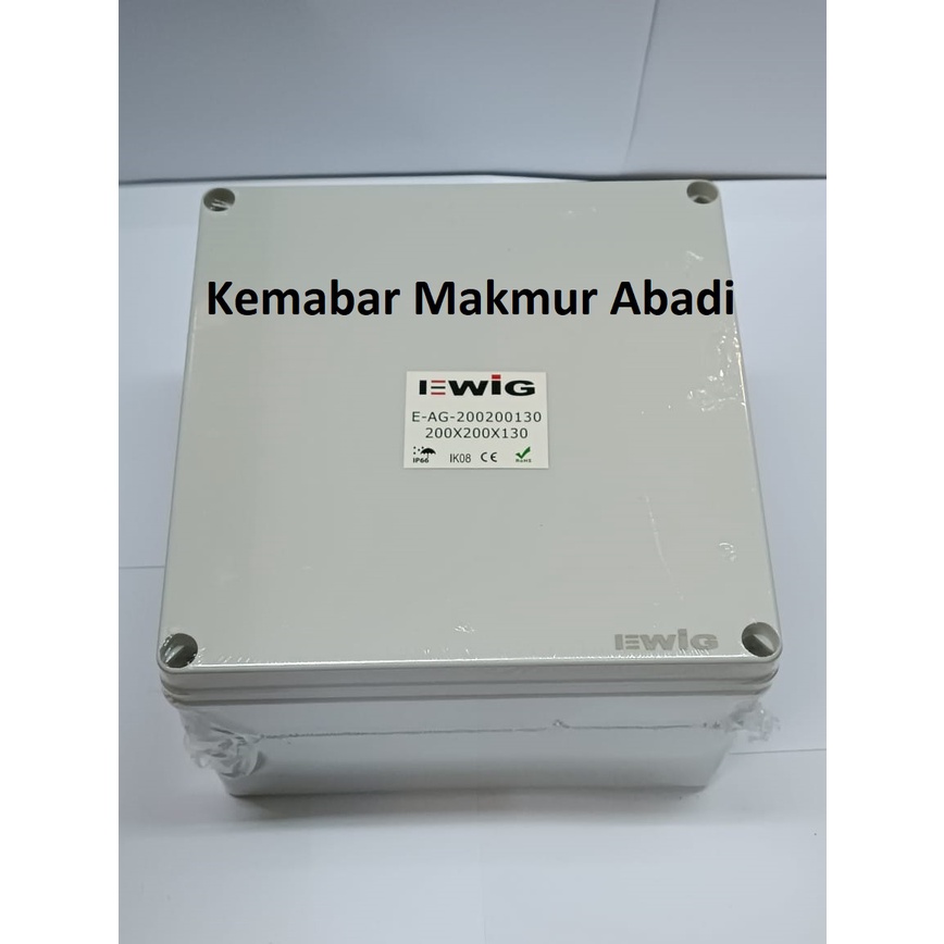 DURADUS 200×200×130mm/JUNCTION BOX 200X200X130 ABS EWIG Polos IP66.