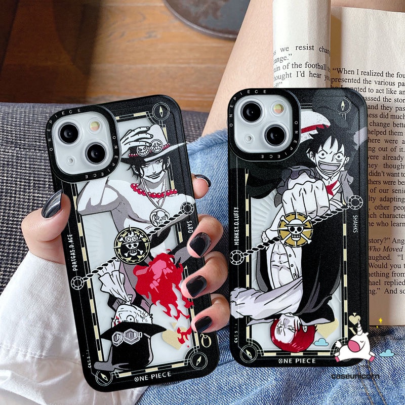 Soft Case TPU Motif Kartun Luffy One Piece Untuk IPhone XR 7plus 11 12 13 14 Pro MAX 7 8 6 6S 14 Plus X XS MAX 8plus SE 2020