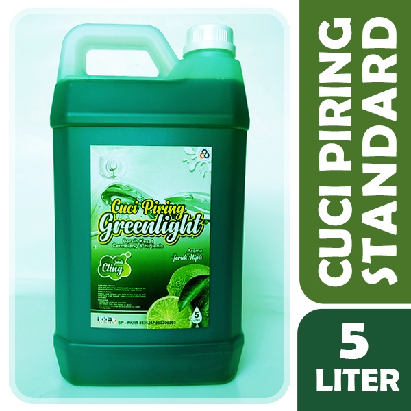 Sabun Cuci Piring GREENLIGHT 5Liter Kental Aroma Jeruk Nipis 5000ml