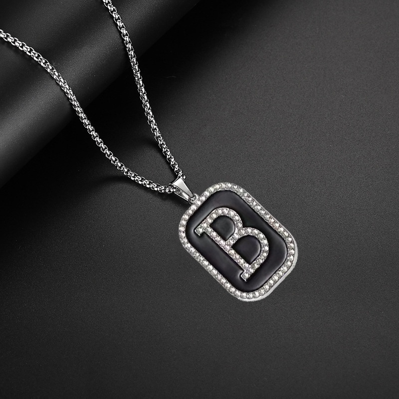 European and Korean B Letter Necklace Women's Fashion Long Necklace