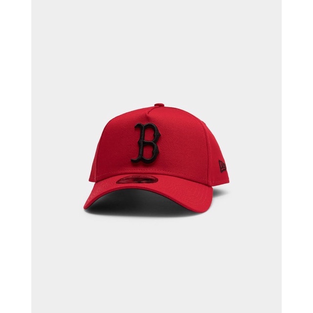TOPI NEW ERA BOSTON Red Black Adjustable Frame (Import)