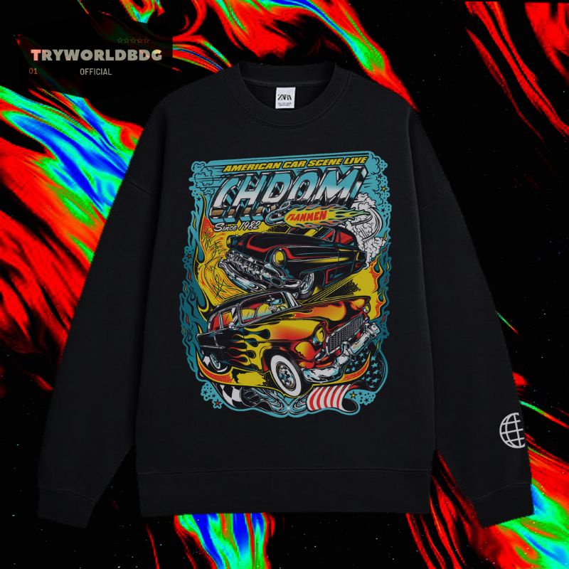 CREWNECK NASCAR AMERICAN CAR SCENE LIVE VINTAGE TEE / SWEATER / JAKET / HOODIE