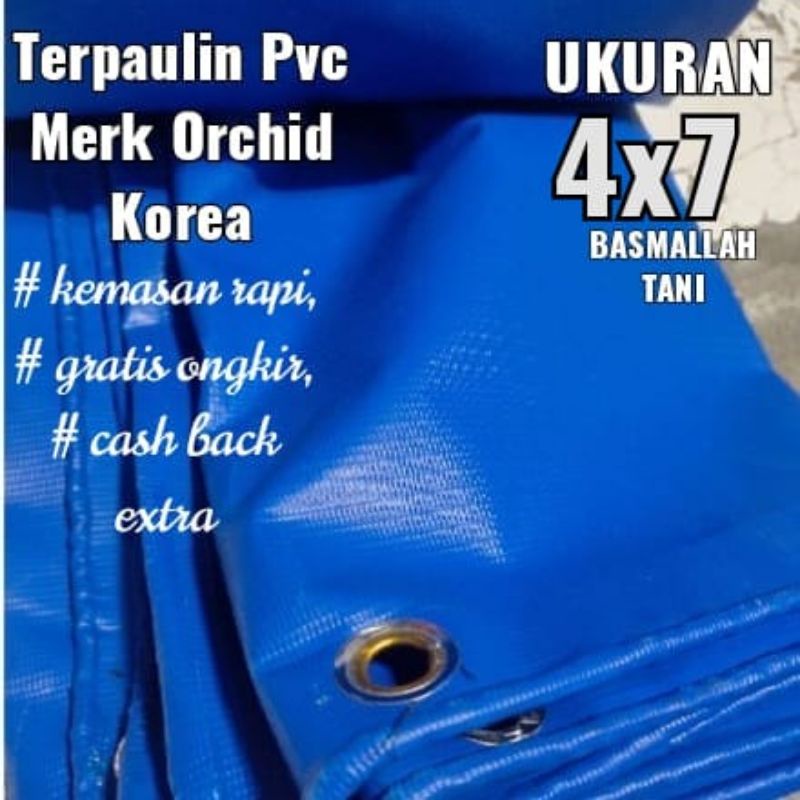 Terpaulin Pvc Merk Orchid Korea Ukuran 4x7 meter