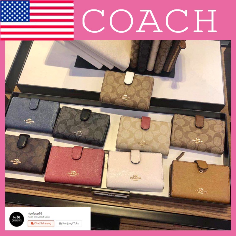 Same Day Shipping] Coach Wallet / 53562 / 53436 / Dompet Wanita / Dompet Pendek Wanita / Dompet Lipa