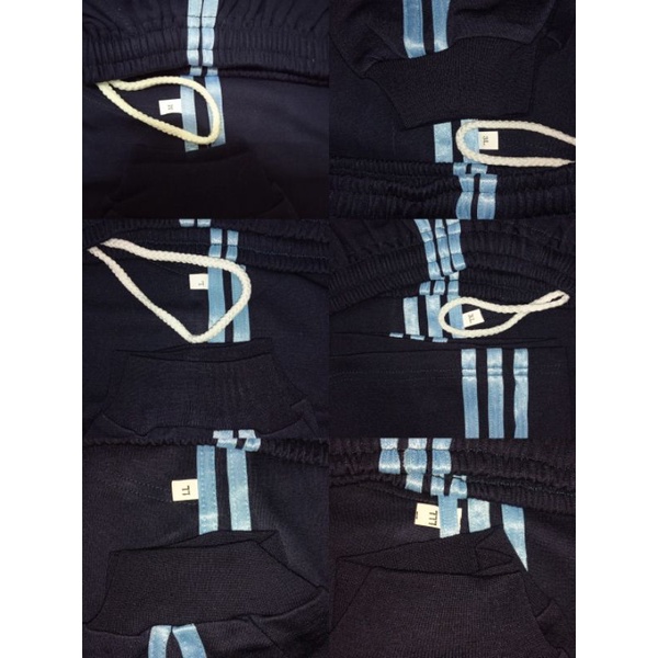 Celana dan Baju Training Olahraga Navy List Biru